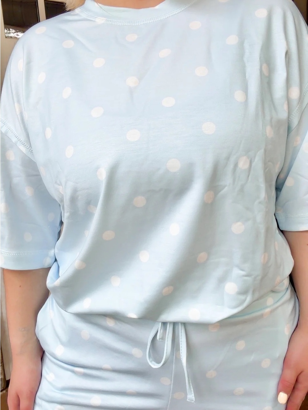 Light Blue Polka Dot Lounge Set